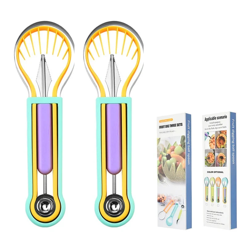 Multi-Functional Fruit Melon Baller Scoop Set