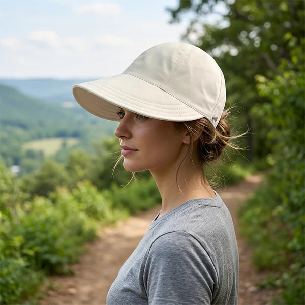 ⏳LAST DAY SALE🎁✨Women’s UPF 50+ Elegant Foldable Sun Hat – Wide-Brim Cotton Bucket Hat with Neck Flap & Adjustable Strap 🌞