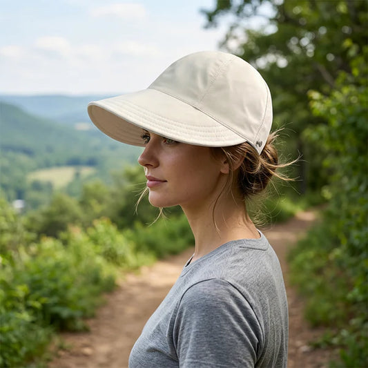 ⏳LAST DAY SALE🎁✨Women’s UPF 50+ Elegant Foldable Sun Hat – Wide-Brim Cotton Bucket Hat with Neck Flap & Adjustable Strap 🌞