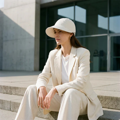 ⏳LAST DAY SALE🎁✨Women’s UPF 50+ Elegant Foldable Sun Hat – Wide-Brim Cotton Bucket Hat with Neck Flap & Adjustable Strap 🌞