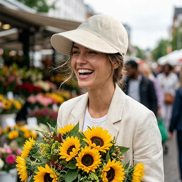 ⏳LAST DAY SALE🎁✨Women’s UPF 50+ Elegant Foldable Sun Hat – Wide-Brim Cotton Bucket Hat with Neck Flap & Adjustable Strap 🌞