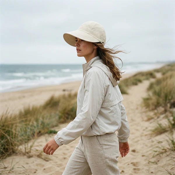 ⏳LAST DAY SALE🎁✨Women’s UPF 50+ Elegant Foldable Sun Hat – Wide-Brim Cotton Bucket Hat with Neck Flap & Adjustable Strap 🌞
